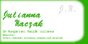 julianna maczak business card